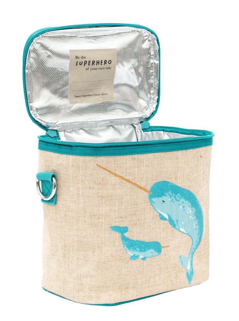 Teal Narwhal Small Cooler Bag