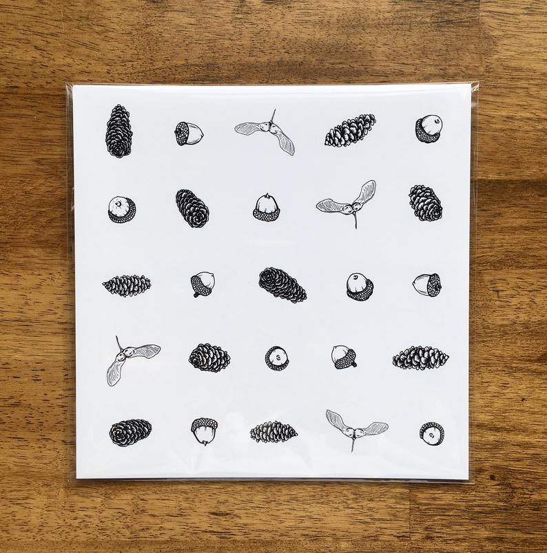 Tree Seeds 8" x 8" Art Print