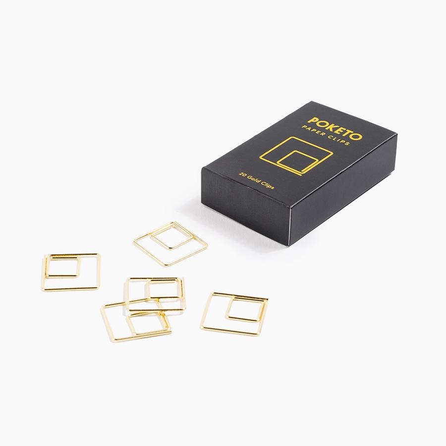 Brass Square Paper Clips