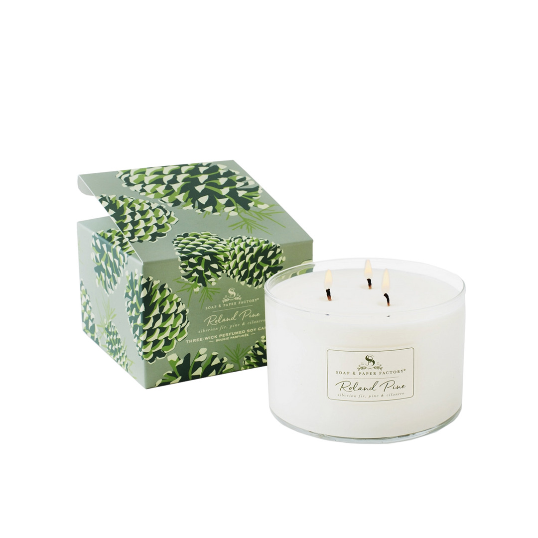 Roland Pine 3 Wick Soy Candle