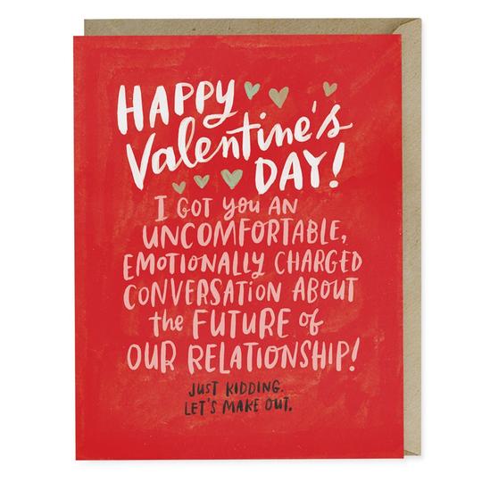 Uncomfortable Conversations Valentine card