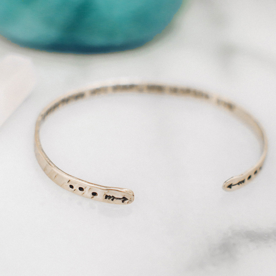 Everything You Want You Already Are // Brass Cuff Bracelet
